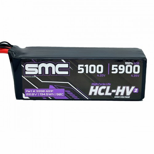 SMC HCL-HV2 Flight 22.8V/6S 5900mAh 90C Flight Lipo Battery