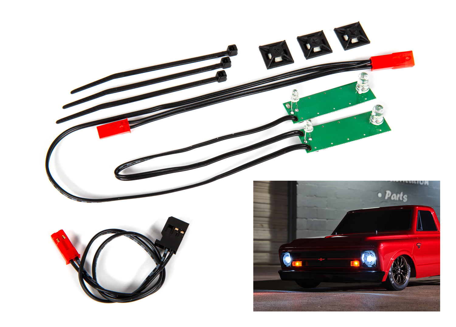 Traxxas Drag Slash Chevrolet C10 Front LED Light Set (White)