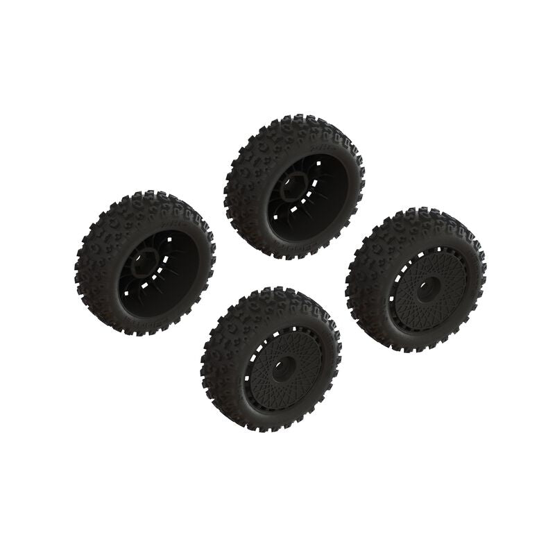 Arrma Typhon GROM dBoots '2-HO' Glued Tire Set (2 Pairs)