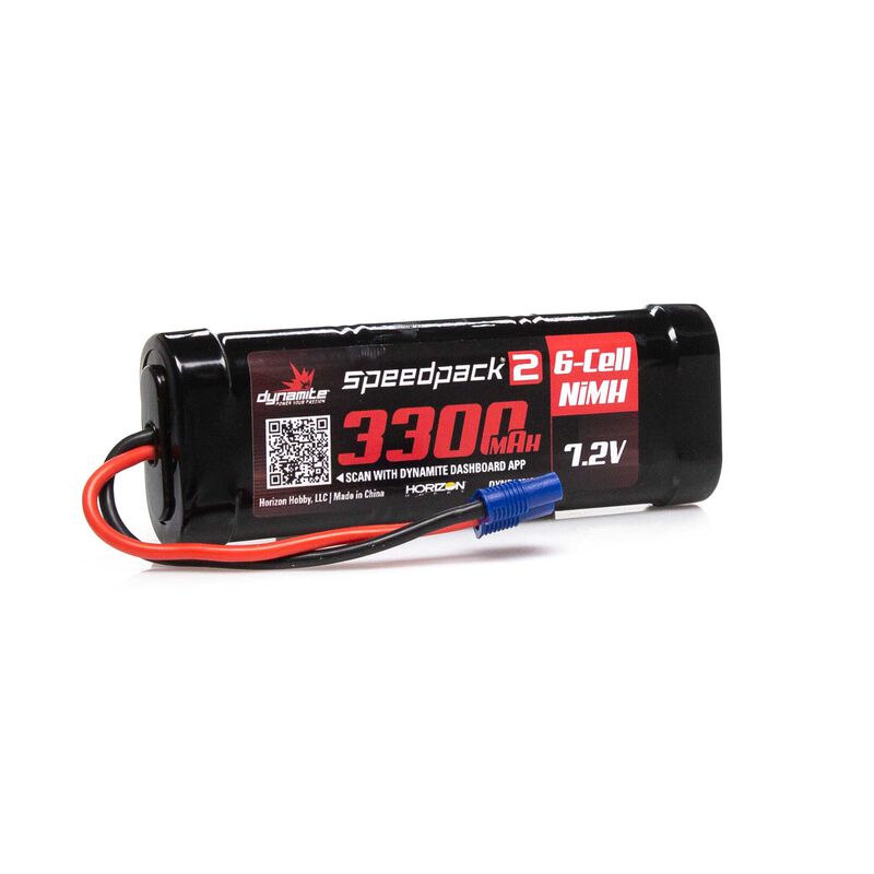 Dynamite 7.2V 3300mAh 6-Cell Speedpack2 Flat NiMH Battery: EC3