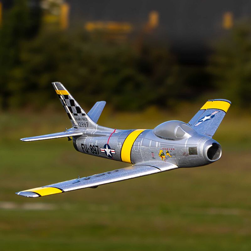 E-flite UMX F-86 Sabre 30mm EDF Jet BNF Basic w/ AS3X & SAFE Select