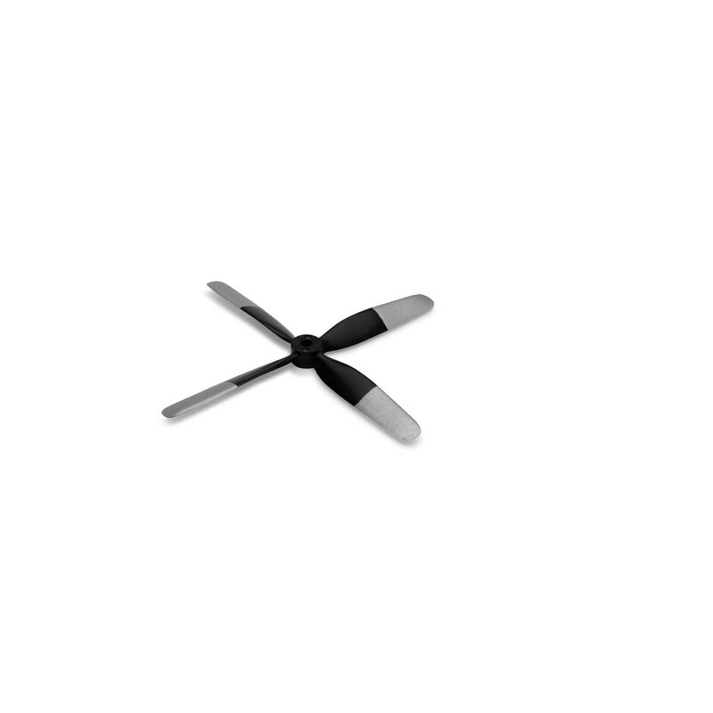 E-flite UMX P-51 Voodoo 4-Blade Propeller, 4.5 x 4.0 (Silver Tipped)