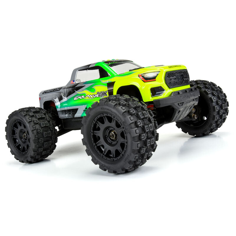 Pro-Line 1/18 Badlands MX 1.85" F/R Black RAID 12mm Hex (4) GROM