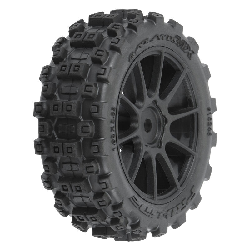 Pro-Line Badlands MX 1.9" Buggy Tires w/ Mach-10 Wheels: Typhon GROM 12mm Hex