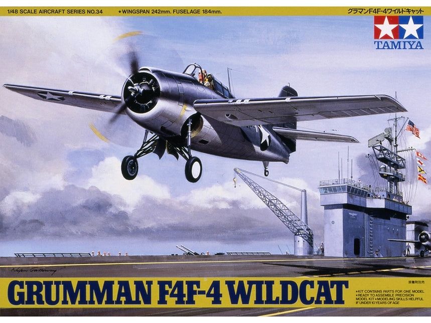 Tamiya 1/48 Grumman F4F-4 Wildcat Model Airplane Kit