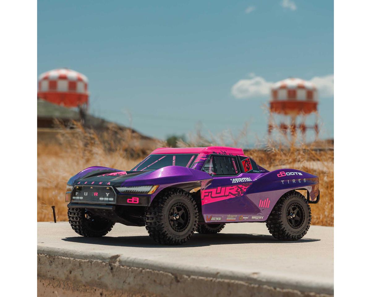 Arrma Fury 223S BLX 1/10 Brushless RTR 2WD Short Course Truck (Purple) w/SLT2 2.4GHz Radio & DSC