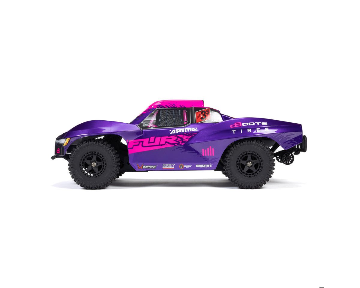 Arrma Fury 223S BLX 1/10 Brushless RTR 2WD Short Course Truck (Purple) w/SLT2 2.4GHz Radio & DSC