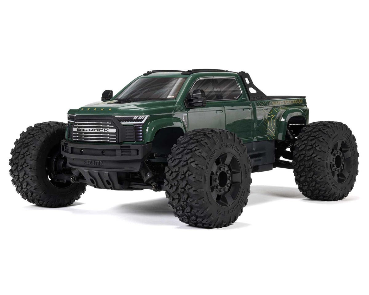 Arrma Big Rock 4X4 V4 223S DSC 1/10 RTR Brushless 4WD Monster Truck (Green) w/Spektrum SLT3 2.4GHz Radio