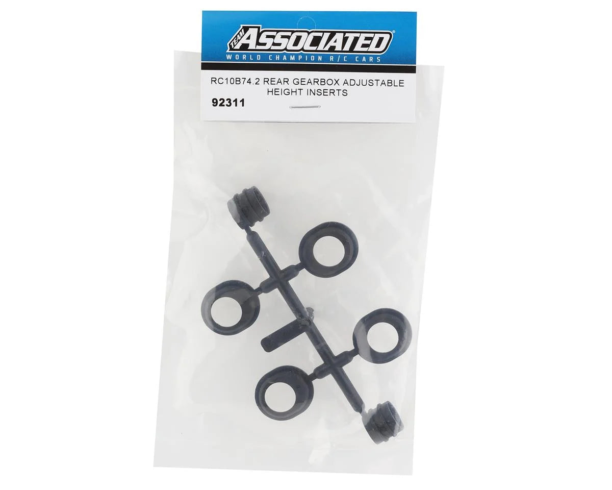 Team Associated RC10B74.2 Insertos de altura ajustable para caja de cambios trasera