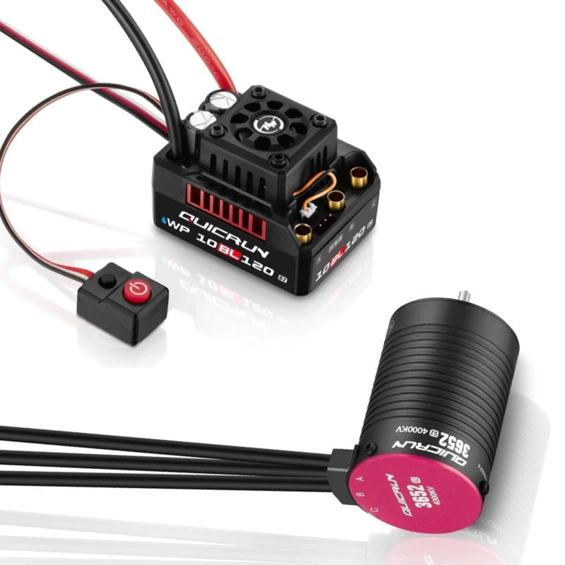 Hobbywing QuicRun 10BL120 G2 Sensorless BL ESC/3652SL 5400kV Motor Combo