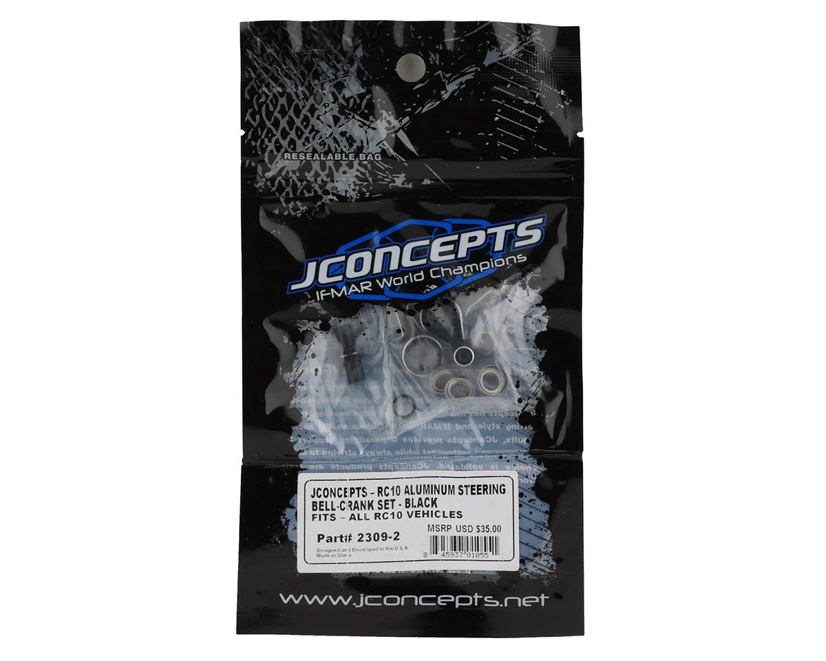 JConcepts RC10 Classic Aluminum Steering Bell Crank (Black)