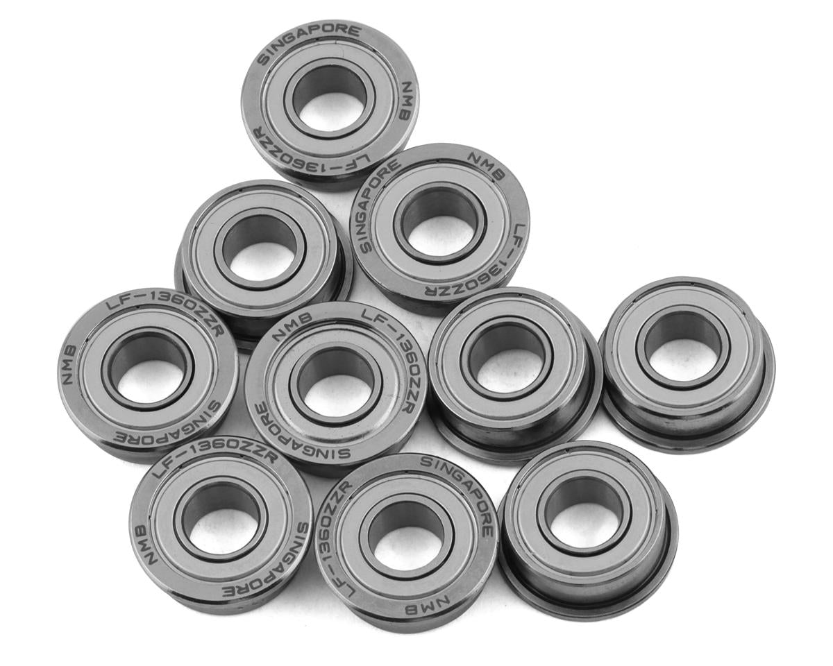 J&T Bearing Co. 8x16x5mm NMB Flanged Bearings (10)