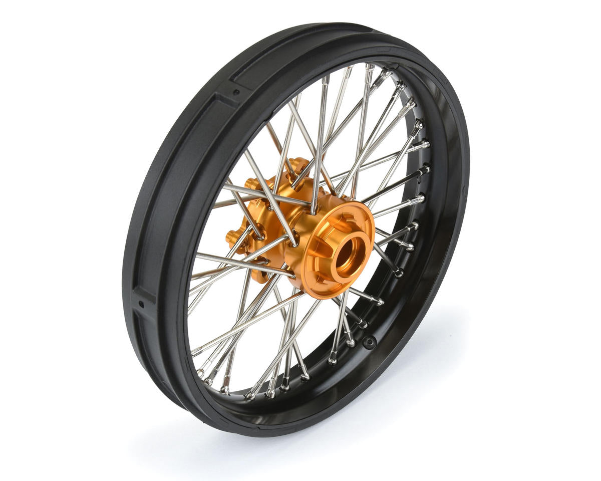 Pro-Line Promoto-MX Pro-Spec Aluminum V2 Bead Pre-Assembled Front Wheel (Black/Gold)