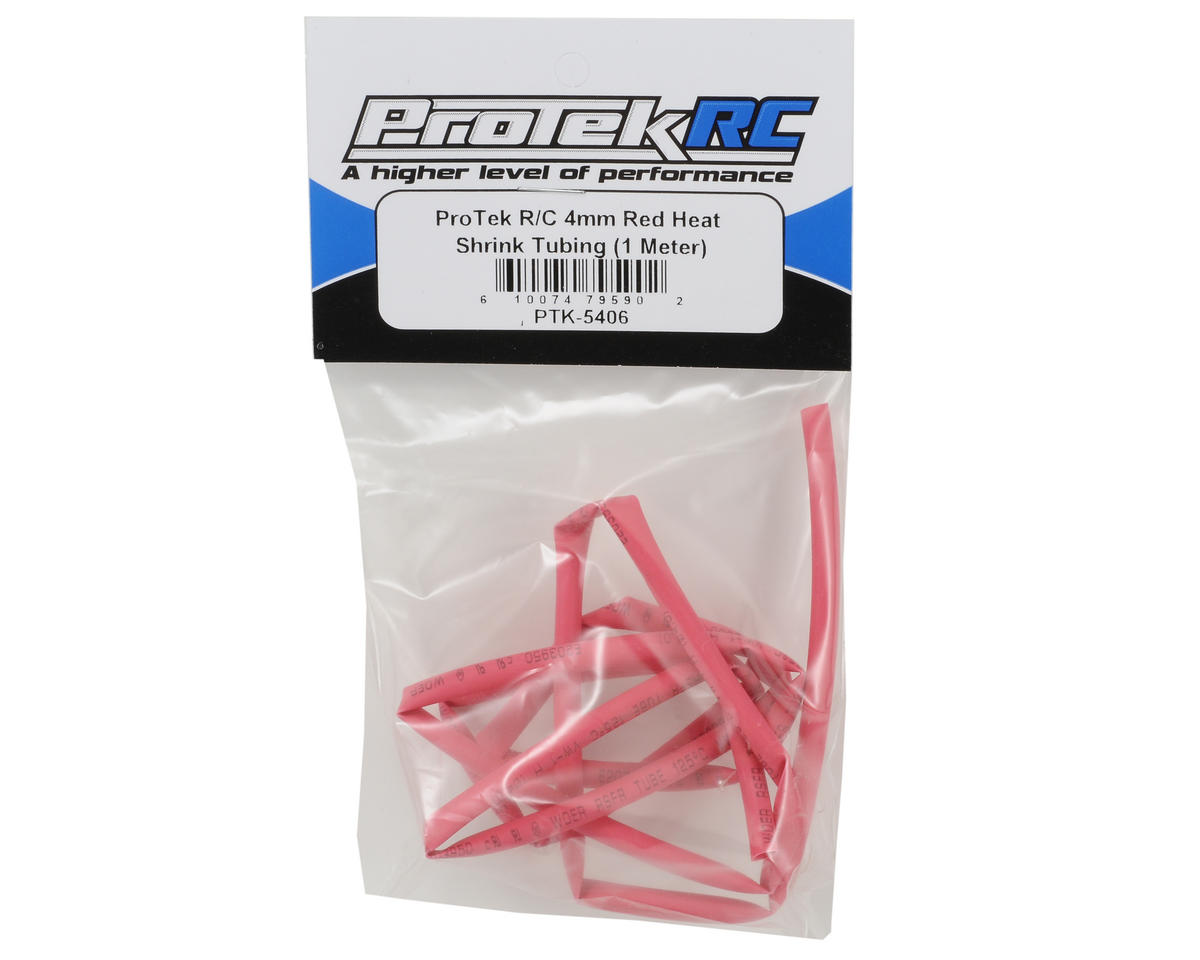 ProTek RC 4mm Red Heat Shrink Tubing (1 Meter)