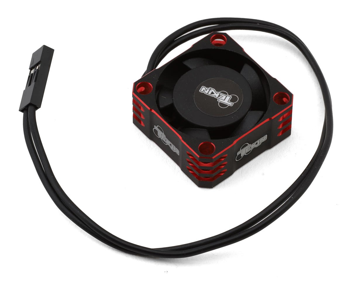 Tekin 25x25x10mm Hiflow Aluminum Cooling Fan (Black/Red)