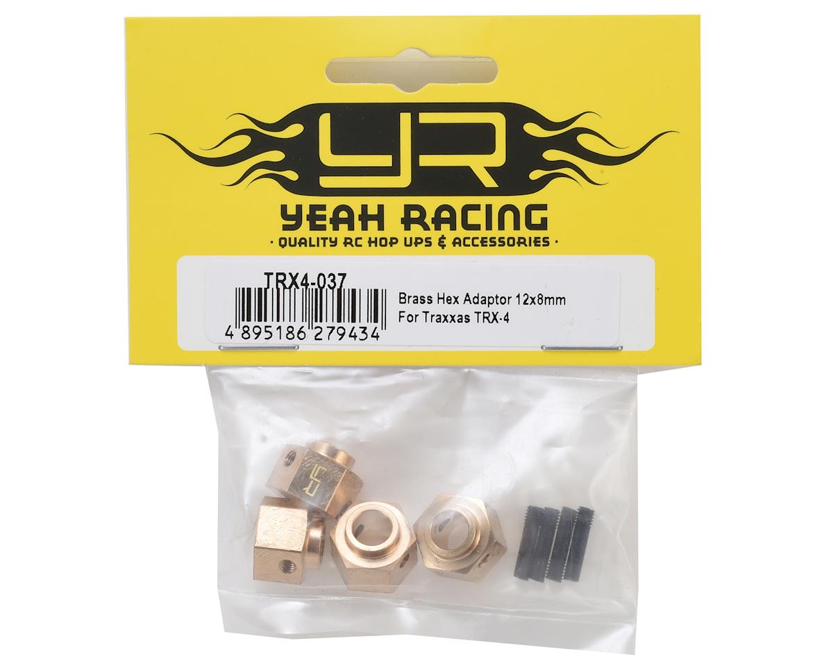 Yeah Racing Traxxas TRX-4 Adaptador hexagonal de latón de 12 mm con compensación de 8 mm (4)