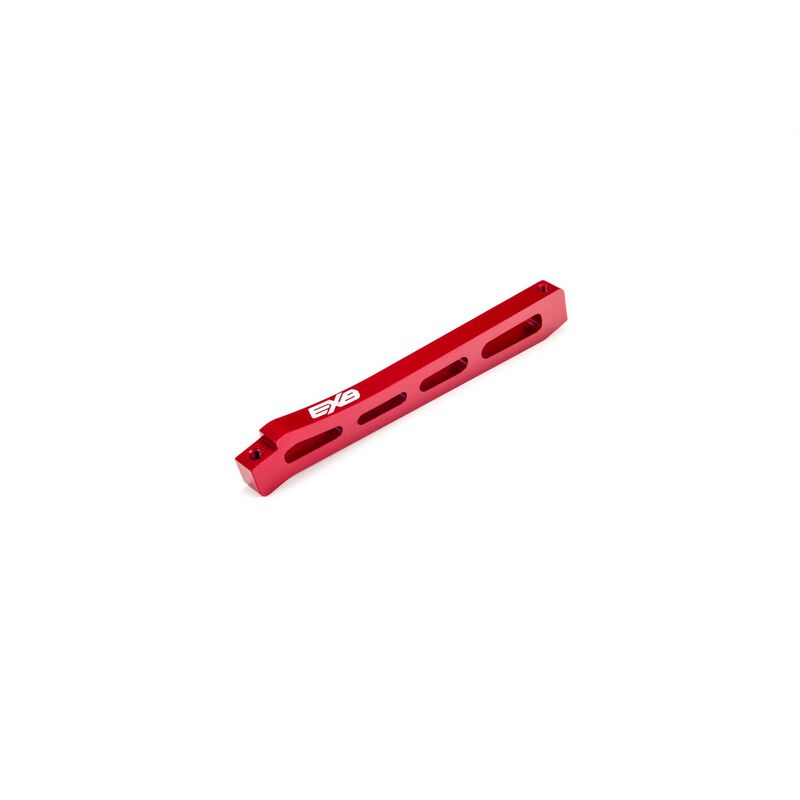 Soporte de chasis de aluminio central delantero Arrma EXB de 118 mm (rojo)