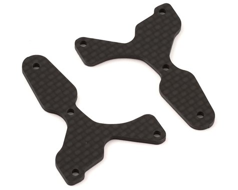 Team Associated RC8B4/RC8B4e Factory Team Inserto de brazo inferior delantero de carbono (2) (2,0 mm)