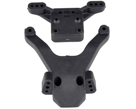 Team Associated RC10B6.3 Factory Team Front Top Plate & Ballstud Mount (Carbon)