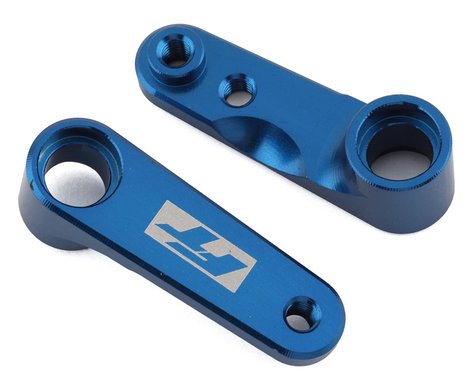 Team Associated RC10B6.4 Factory Team Steering Bell Cranks (Blue)