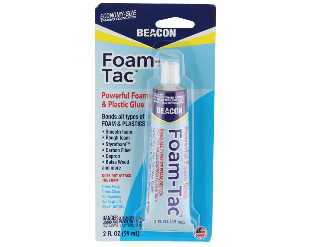 Beacon Foam-Tac 1oz Foam Adhesive Glue - Great for EPP EPO Depron Carbon &  Balsa 