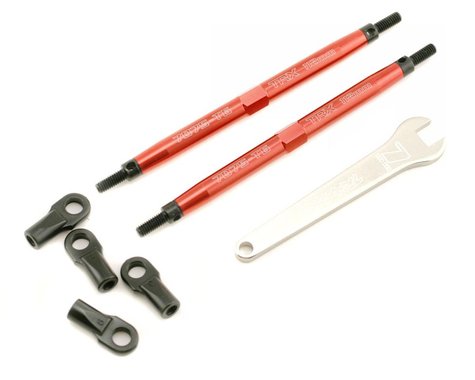 Traxxas Aluminio Toe Link Tubos delanteros (Rojo) (2)